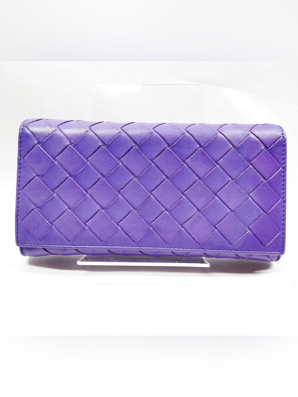 Bottega Veneta Purple Intrecciato Leather Wallet
